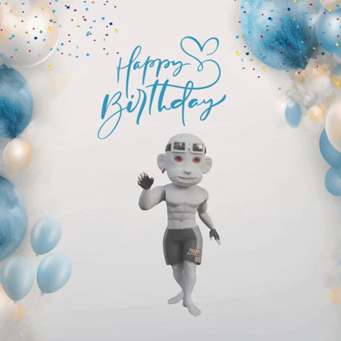 Happy Birthday Blessings Dancing Clayman GIF