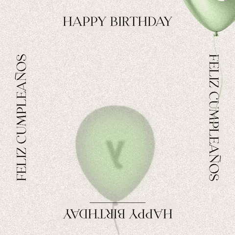 Happy Birthday Blessings Flying Balloon GIF