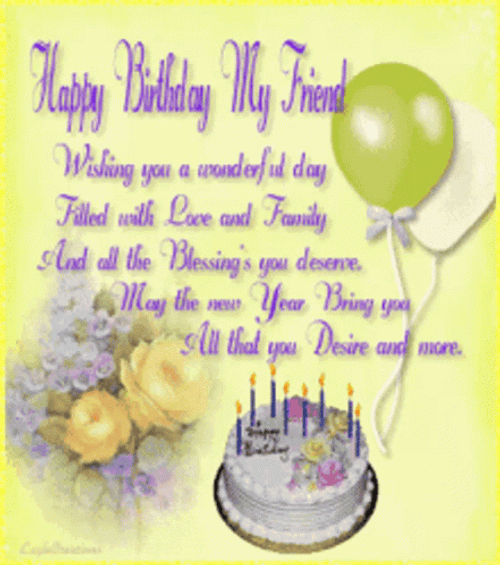 Happy Birthday Blessings Greetings GIF
