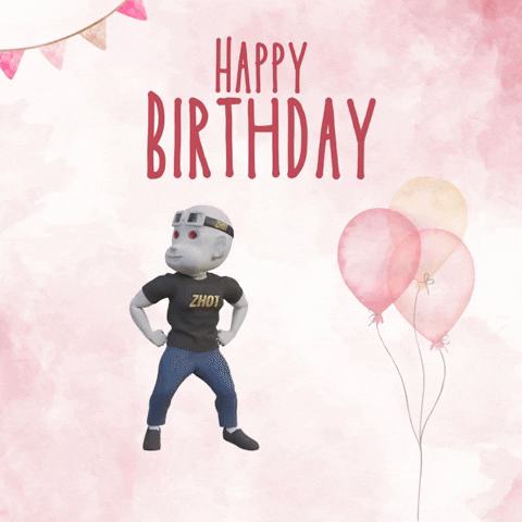 Happy Birthday Blessings Side Step Dance GIF