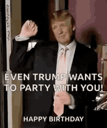 Happy Birthday Boss Donald Trump Funny Dance GIF