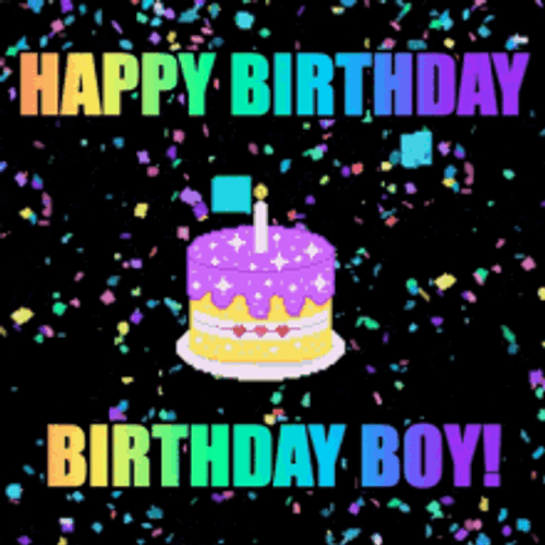 Happy Birthday Boy Cake GIF