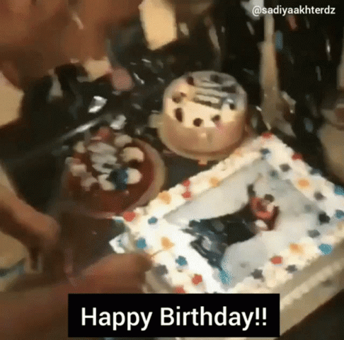 Happy Birthday Bro Smashing Cake GIF