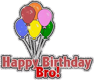 Happy Birthday Bro with Balloons