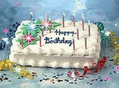 Happy Birthday Bro With White Cake GIF