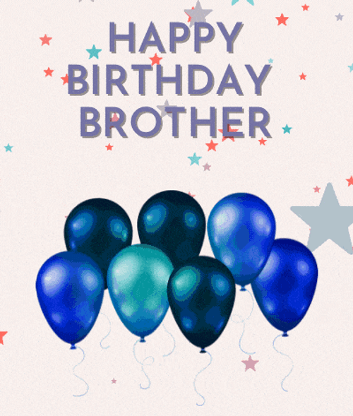 Happy Birthday Brother Balloon GIF 
