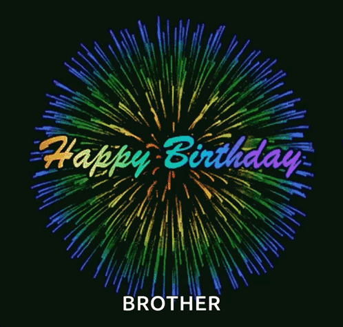 Happy Birthday Brother In Law Colorful Fireworks GIF