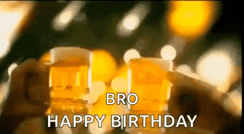 Happy Birthday Brother In Law Mugs Of Beer GIF