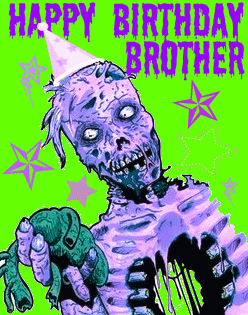 Happy Birthday Brother Skeleton GIF