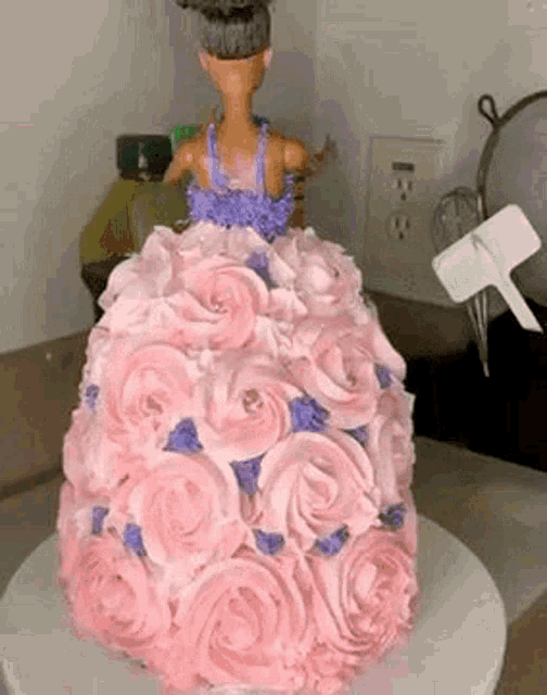 Happy Birthday Cake Barbie Doll GIF