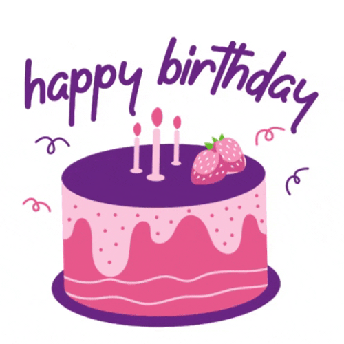 Birthday Cake with Hearts and Personalized name and age | Birthday gif,  Happy birthday vintage, Happy birthday