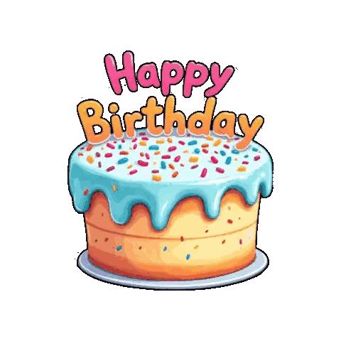 Happy Birthday Cake With Blue Frosting