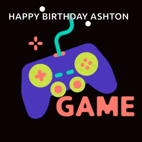 Happy Birthday Card for Ashton Game Controller Game On