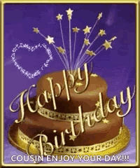 Happy Birthday Card for Cousin With Chocolate Cake