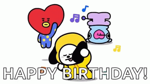 Happy Birthday Card Heart Dog Cup