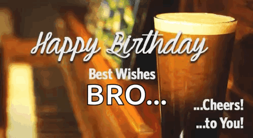 Happy Birthday Card With Beer