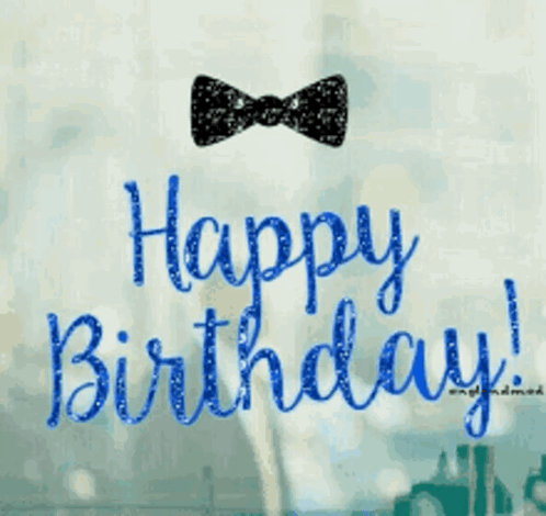 Happy Birthday Card with Bow Tie