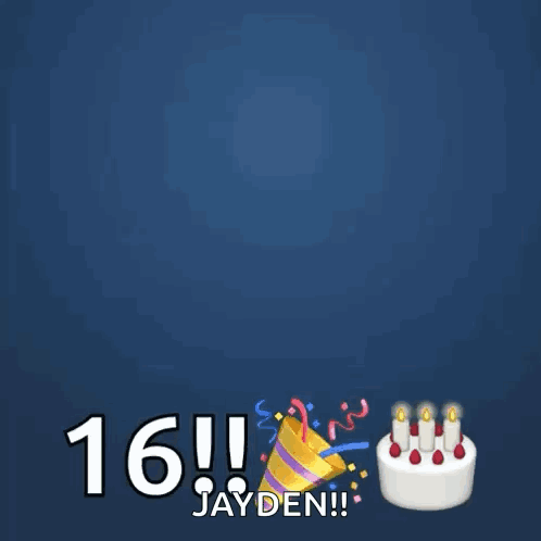 Happy Birthday Card With Cake and Party Hat