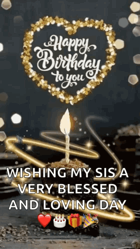 Happy Birthday Card With Candle GIF