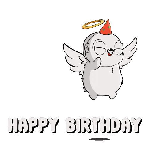 Happy Birthday Card with Cartoon Character