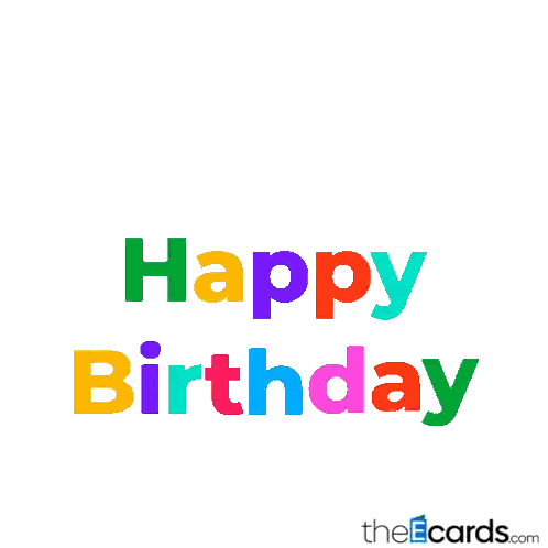 Happy Birthday Card With Colorful Letters