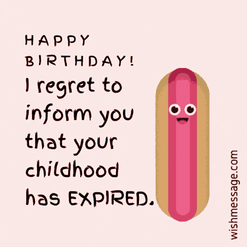 Happy Birthday Card With Hot Dog