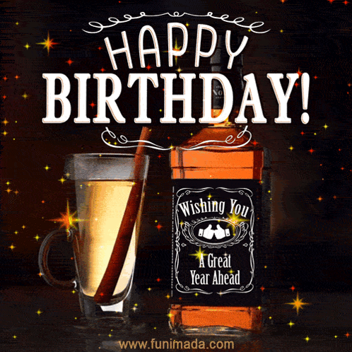 Happy Birthday Card With Jack Daniels