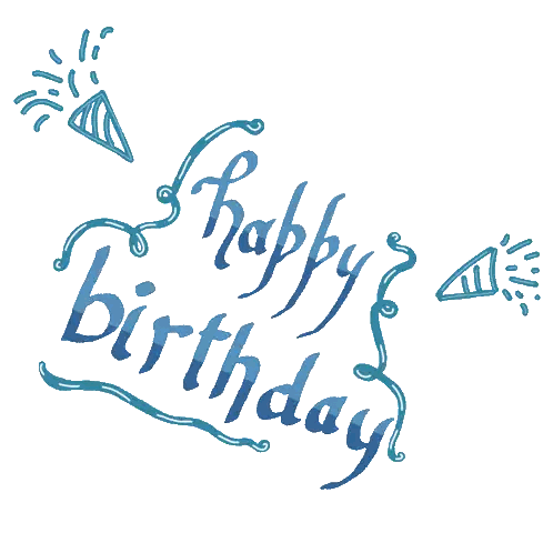 Happy Birthday Card with Party Hat