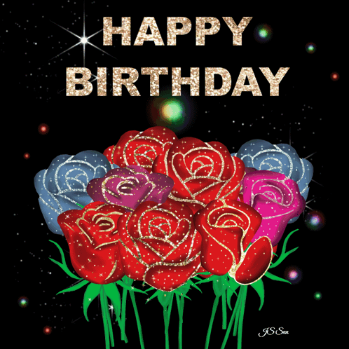 Happy Birthday Card With Roses