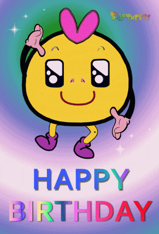 Happy Birthday Card With Smiley Face GIF