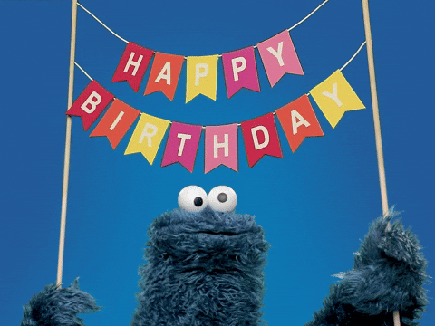 Happy Birthday Cards With Cookie Monster GIF
