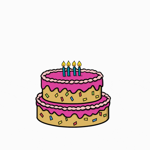 Happy Birthday Cat Inside Cake GIF
