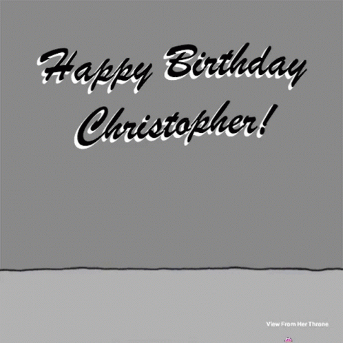 Happy Birthday Chris Christopher Cake And Flower GIF