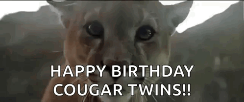 Happy Birthday Cougar Twins GIF