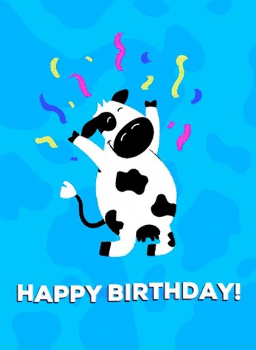 Happy Birthday Cow GIF