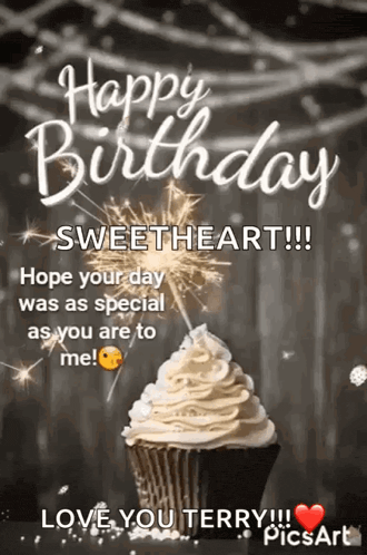 Happy Birthday Cupcake Gif GIF