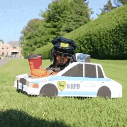 Happy Birthday Dachshund Police Car Costume GIF