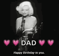 Happy Birthday Dad Marilyn Monroe Gif GIF