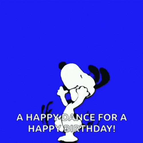Happy Birthday Dance Cute Snoopy Peanuts GIF 