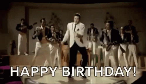 Happy Birthday Dancing By Elvis Presley GIF