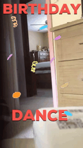 Happy Birthday Dancing Mom Outside The Room GIF