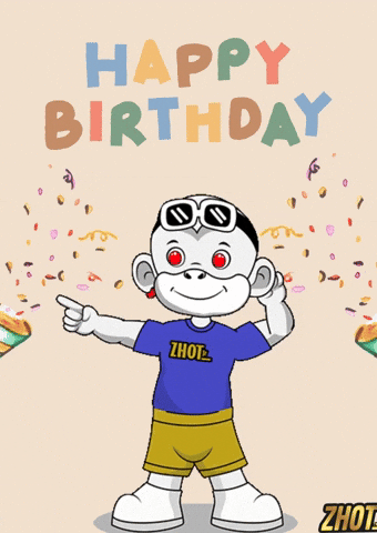 Happy Birthday Dancing Religious Cartoon GIF