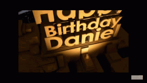 Happy Birthday Daniel Sign Lit Up