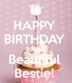 Happy Birthday Dear Friend Pink Cupcake GIF