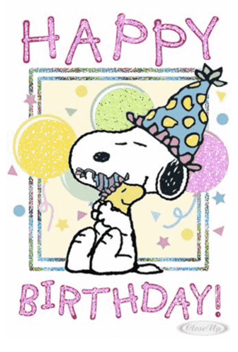 Happy Birthday Dear Friend Snoopy Hugging GIF