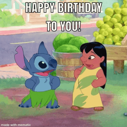 Happy Birthday Disney Lilo And Stitch GIF