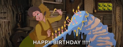 Happy Birthday Disney Magic Cake Candles GIF