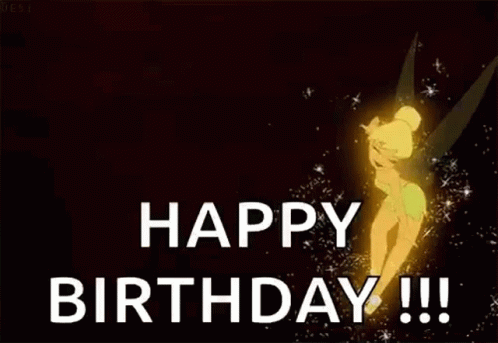 Happy Birthday Disney Tinkerbell Magic Dust GIF