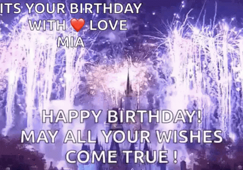 Happy Birthday Disney Incredible Fireworks GIF