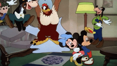 Happy Birthday Disney Characters Dance Party GIF
